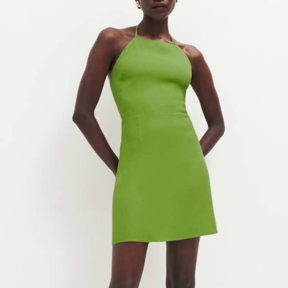 NWT Reformation Tasha Halter Dress in Saguaro Green – Size 0 - Picture 1 of 8